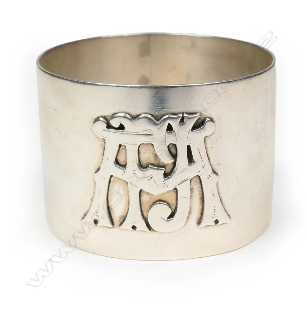 Samuel Drew (Whanganui) silver napkin ring, Image 1++